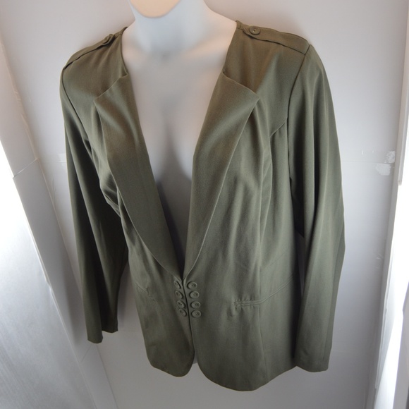 Stoosh Military Inspired Army Green Blazer - Picture 3 of 8